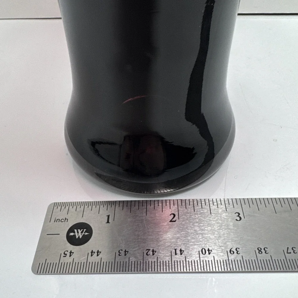 Vintage Purple and Clear Handblown Glass‎ Basket Vase 12 Inches